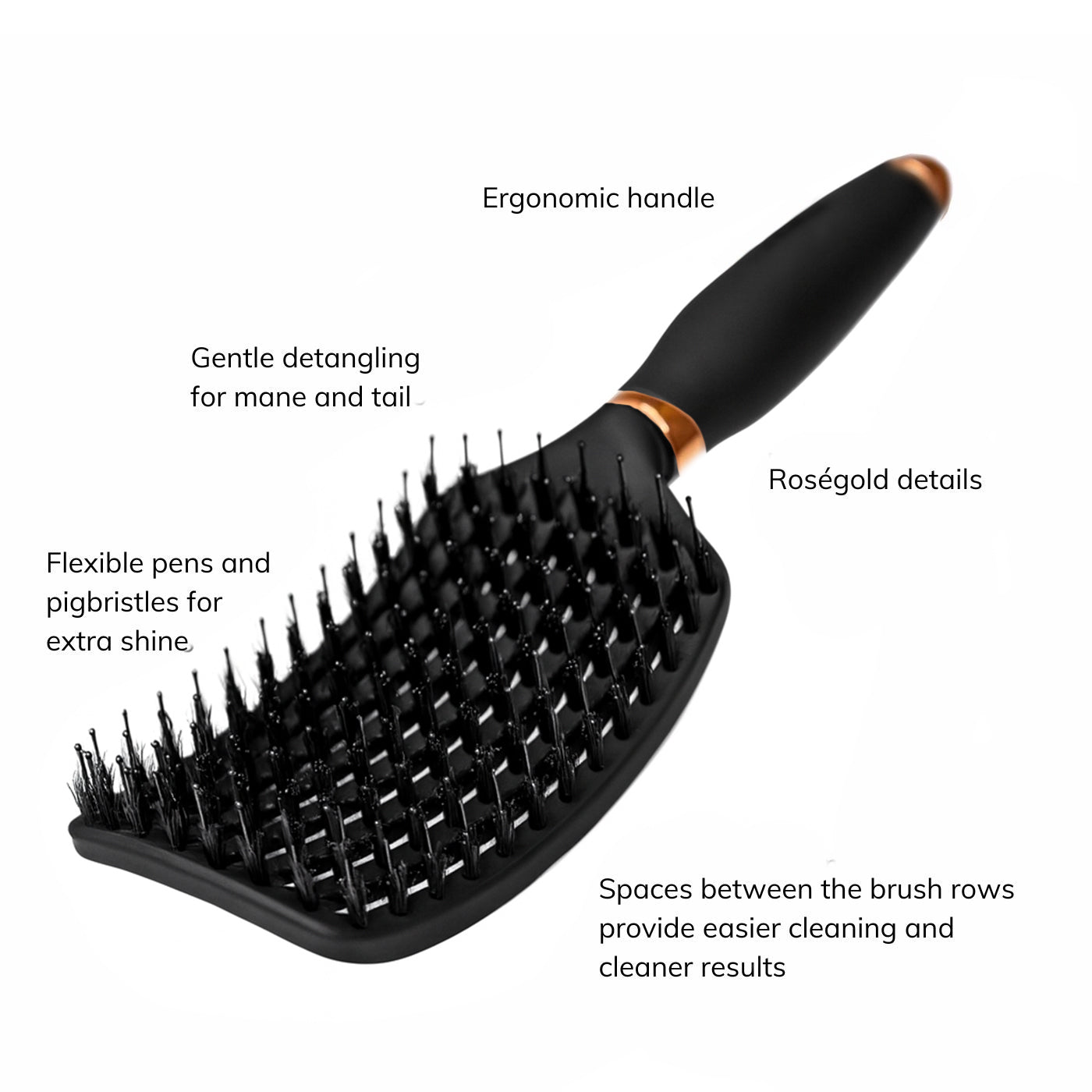 Ultimate mane and tail brush Black